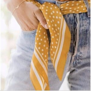 Cleobella Anthropologie Marigold Yellow Polka Dot Women’s Scarf Used